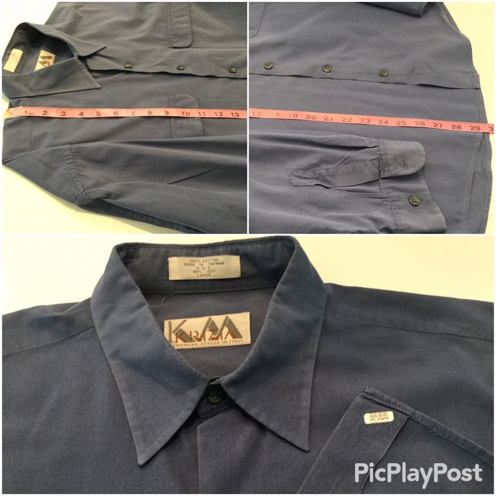 Krizia Men Dress Shirt, Long sleeves SZ.L